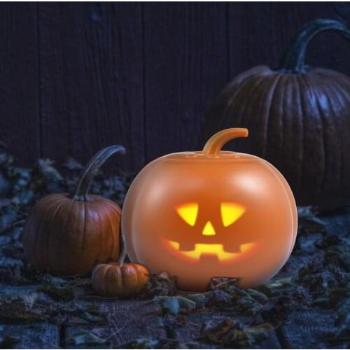 5W Creative Halloween Pumpkin Projection Lamp Animated Talking Pumpkin LED Light For Halloween Home Party Decor Lantern