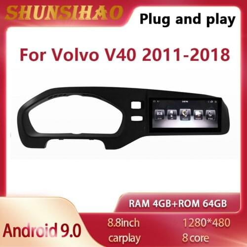 Ouchuangbo 2 din car radio multimedia Android 9.0 For 8.8inch Volvo V40 2011-2018 car GPS navi DVD Audio player CarPlay