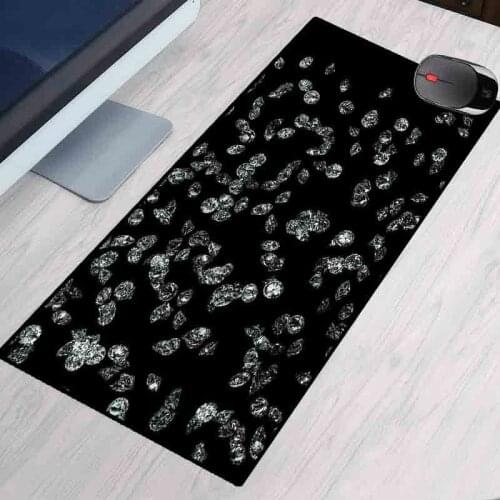 XGZ Large Gaming Mouse Pad Player Lock Edge Keyboard Mouse Pad Diamond Stone Mouse Mouse Rubber Pad 400x900 / 300x800mm XXL