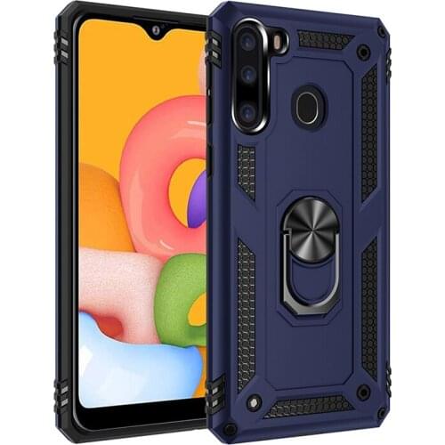 Armor shockproof Case For Samsung galaxy A21 cover Case For Samsung A21 A215U S215DL A215W car holder ring Magnetic Phone Case