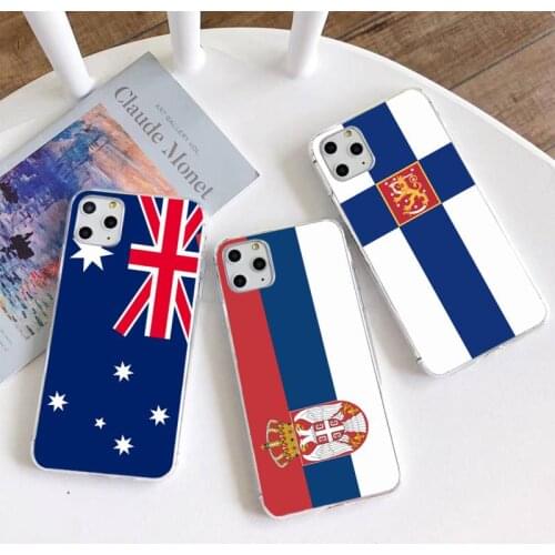 Serbia Australia Finland flag Phone Case for iphone 12 pro max mini 11 pro XS MAX 8 7 6 6S Plus X 5S SE 2020 XR cover