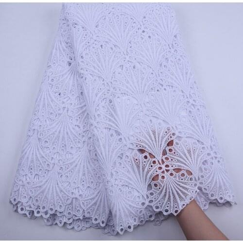 Pure White High Quality Net Lace French Embroidery Guipure Cord Lace Fabric African Lace Fabric For Nigerian Wedding Party S1799