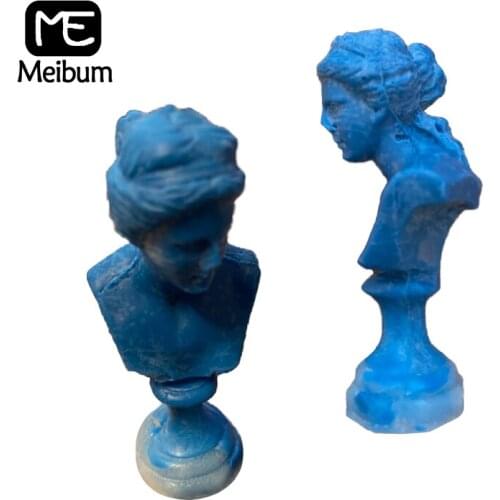 Retro Celebrity Head Portrait Candle Moulds Silicone Fondant Cake Molds Simulation Sculpture Resin Polymer Clay Pan Baking Tools