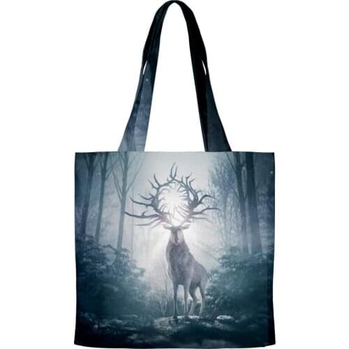 Shadow and Bone Hip Hop Handbags Cloth Canvas Tote Bag Print Shopping Bags Reusable Shoulder Shopper Bags