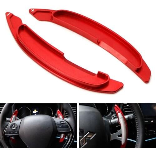 Red Aluminum Steering Wheel Paddle Shifter Extension for Mitsubishi Lancer Evo X
