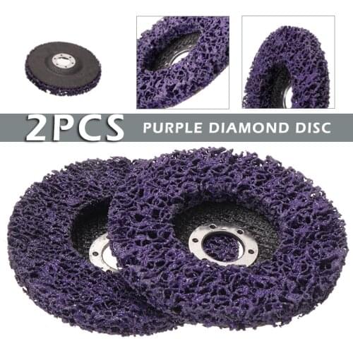 2pcs Nylon Silicon Carbide Poly Strip Wheel 125mm Round Poly Strip Disc Pan Rotary Grinding Abrasive Wheel For 115mm Angle Mills