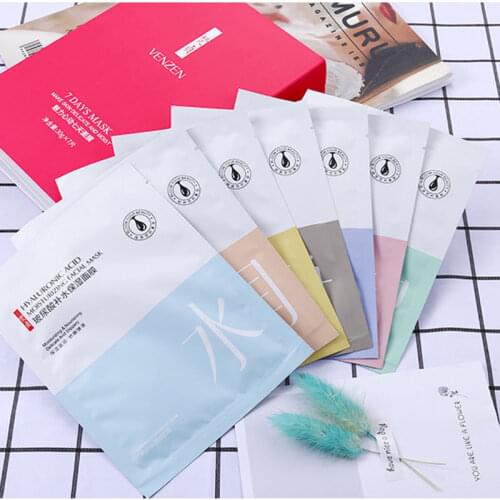 7 Day Facial Mask Oil Control Anti-Aging Shrink Pores Skin Care Face Hydrating Moisturizing Exquisite With Gift Box