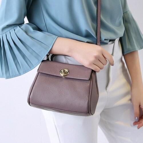 Europe And The United States Style Head Layer Cowhide Leather Fashion Women Handbag Large Capacity Leisure Shoulder Bags
