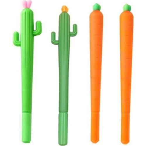 Creative Cactus Plant Black signature Pen Office Fountain Pen Student Stationery examination Neutral pen