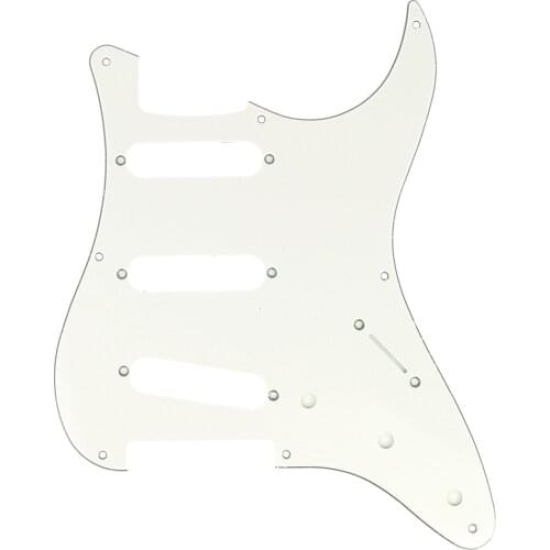 Musiclily Pro 8-Hole Guitar Strat Pickguard for JPN Fender Japan 57 Vintage Style Stratocaster, 3Ply Parchment
