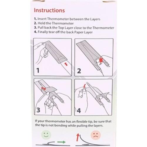 100Pcs Disposable Digital Thermometer Probe Covers Sleeve for Oral Armpit Rectal