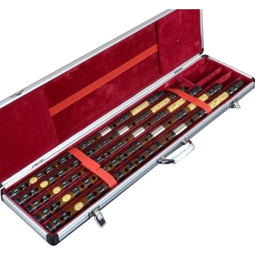 Professional playing bitter bamboo flute double-connected copper-nickel alloy 5pcs/7pcs full set of flutes