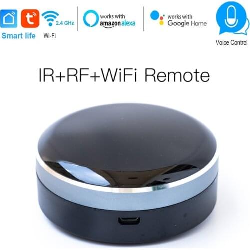 RF IR 2 in 1 Smart Remote Control Tuya WiFi Universal Infrared Controller Works with Alexa Google Home Siri
