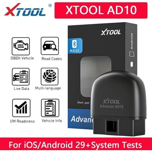 XTOOL AD10 OBD2 Diagnostic Scanner Engineer Code Read Work With iOS/Android And HUD Head Up Display PK ELM327