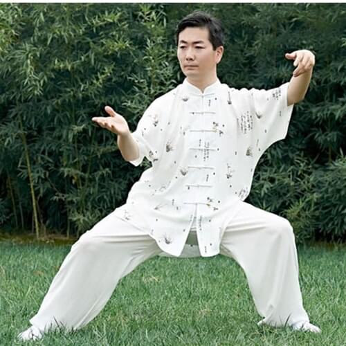 Chinese Traditional Kung Fu Tai Chi Clothing Wing Chun Clothes Shaolin Martial Arts Uniform T-shirt Shirt and Pants Men Women