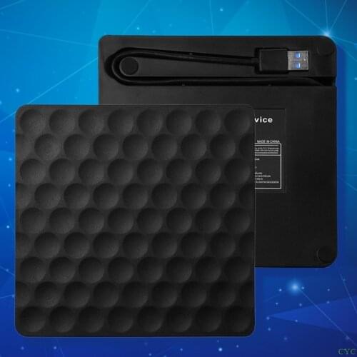 Ultra-slim USB 3.0 External CD DVD-RW Drive Rom Rewriter Burner Writer 5Gbps Date Transfer 14.8x14.2x1.8cm for Laptop Desktops