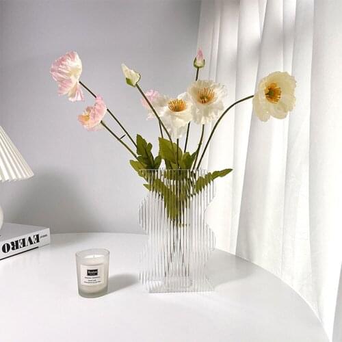 Hydroponics Vase Gradient Acrylic Living Room Decoration Home Decor Transparent Vase Vintage Jardinierepot Transparent
