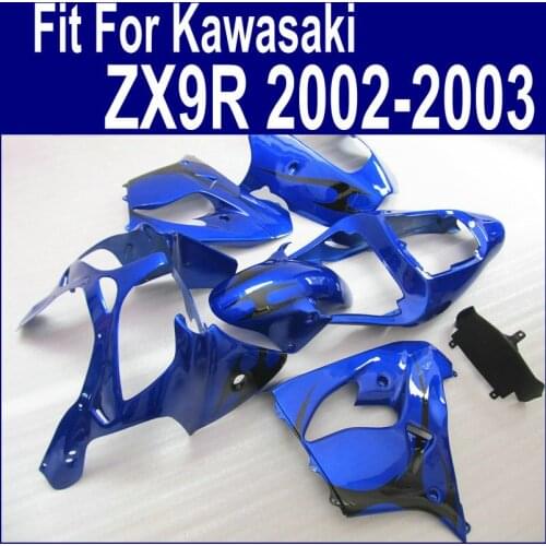 High Quality Fairings For Kawasaki Ninja ZX9R Fairing Kit 2002 2003 02 03 EMS Blue Abs Plastic Kits XX24
