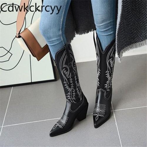 Winter The New Europe and America fashion Pointed Thick heel Martin boots Plus velvet Keep warm High heel Women boots 34-47