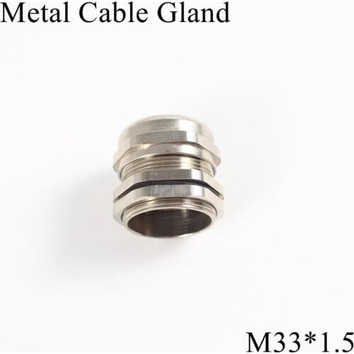 1piece/lot M33 Metal Cable Gland IP68 Waterproof Nickel Brass Connector Glands For 15-22mm Electric Wire M33*1.5 Copper Joint