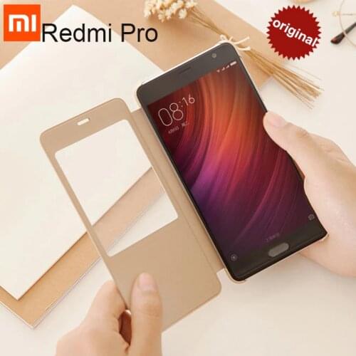 100% Original Xiaomi Redmi Pro Case 5.5" Flip Smart Display Leather Cover For xiaomi hongmi pro Redmi Pro Helio x20 x25 Cases