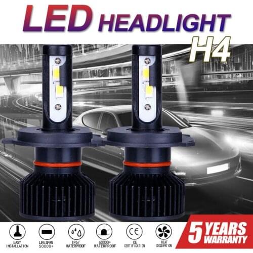 2pcs Car Headlights 7500LM 28W H4 LED Canbus Car Modification Decoding Led Car Front Bulbs 6000k White Light Auto Headlamp IP68