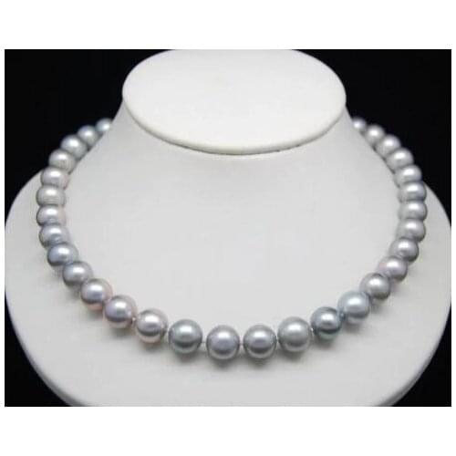 9-10 mm Natural south sea white pearl necklace 14K
