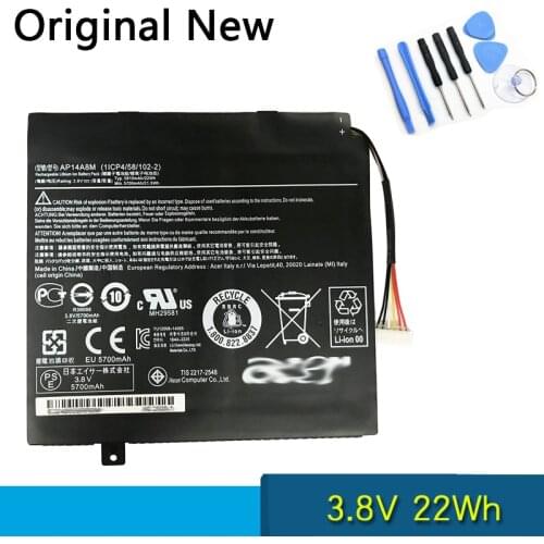 NEW Original AP14A8M AP14A4M Laptop Battery For Acer Iconia Tab 10 A3-A20 A3-A20FHD SW5-011 SW5-012 3.8V 22W Batteries