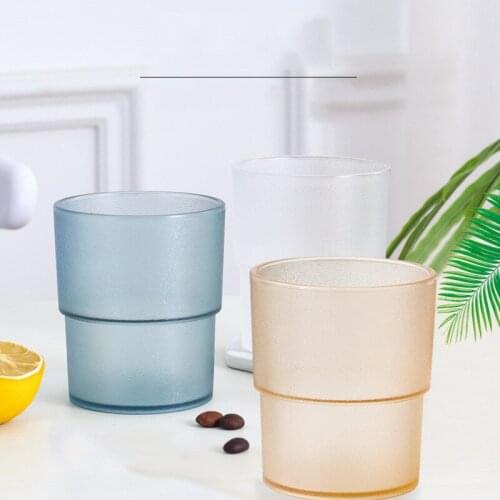 Acrylic Cup Plastic Transparent Heat-Resistant Creative Coffee Cup 6 Pcs Water Cup Set Drop-Resistant Restaurant Scrub Mouth Cup