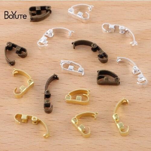 BoYuTe (100 Pieces/Lot) 4.5*10.5MM Metal Brass Clasp for Bracelets Diy Handmade Jewelry Accessories Parts