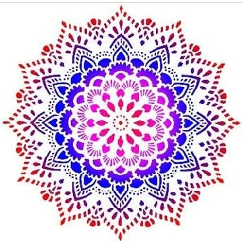 DIY Craft Layering Mandala Stencils for Painting on Wood Walls Art Scrapbooking Stamping Album Decorative Embossing Paper Cards