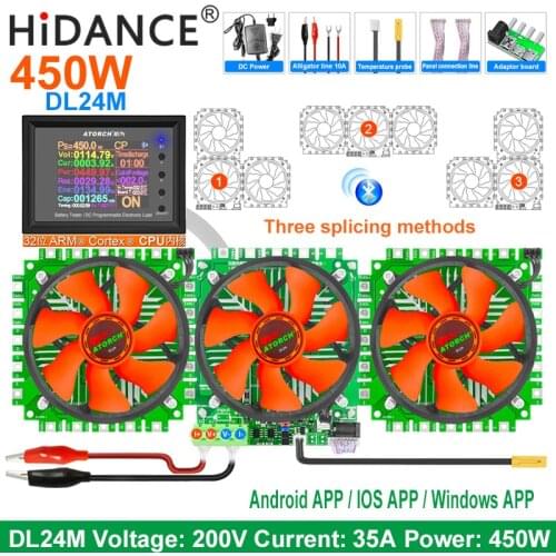 DL24M 450W 4-Wire Lead-acid 12V 24V 35A Battery Capacity Tester Electronic Load Power Tester Discharge Meter