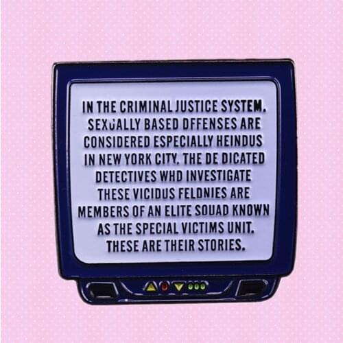 Law and Order SVU True Crime Dick Wolf TV Show Enamel Pin Olivia Benson Stabler brooch Badge