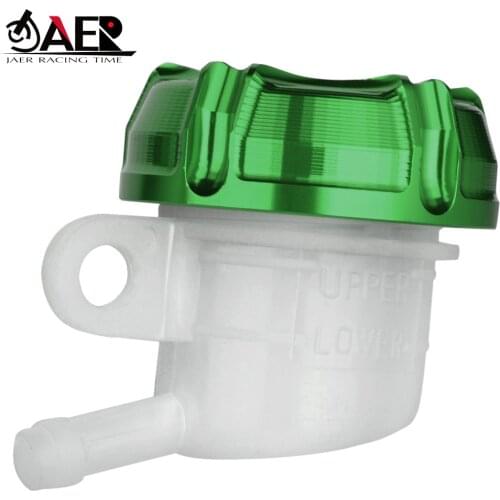 JAER For BMW KTM Honda Kawasaki Suzuki Yamaha 8mm hose CNC Motorcycle Rear Brake Fluid Reservoir Tank Cylinder Master Oil Cup