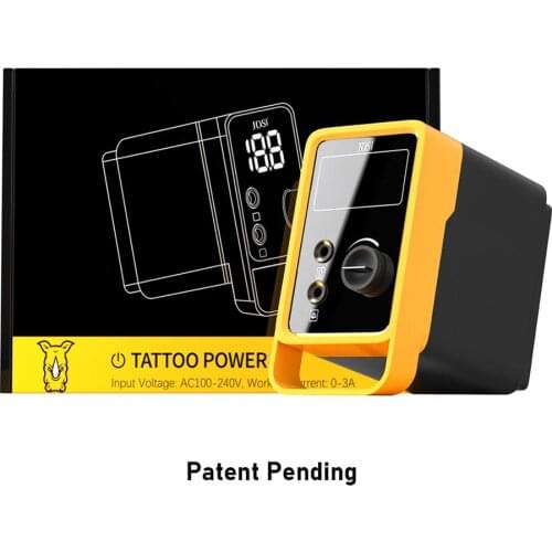 JOSI Tattoo Power Supply Mini LCD Digital Tattoo Machine Professional Power Supply with Power Adaptor Power Cord