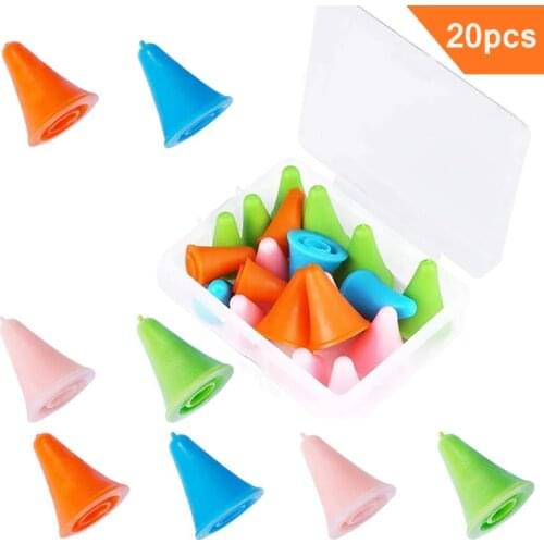 KAOBUY 20PCS Mixed Color Knitting Needles Point Protectors Include Knit Needle Tip Covers for Knitting Craft