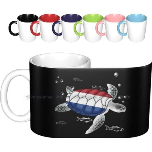 Netherlands Turtle Ceramic Mugs Coffee Cups Milk Tea Mug Netherlands Netherlands Turtle Cute Netherlands Netherlands Flag