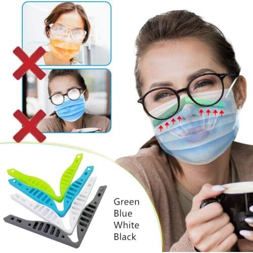 Reusable Silicone Mask Holder Clip Nose Bridge Silicone Bracket Fog Glasses Mask Accessories Anti-Leakage Nose Pad Mask Brackets