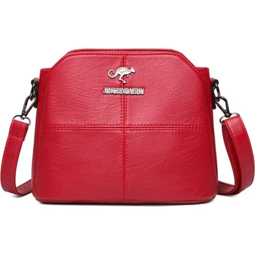 Soft Leather Fashion Middle-aged Mother Shoulder Bag All-match Casual Diagonal Bag High Capacity Women PU Handbag