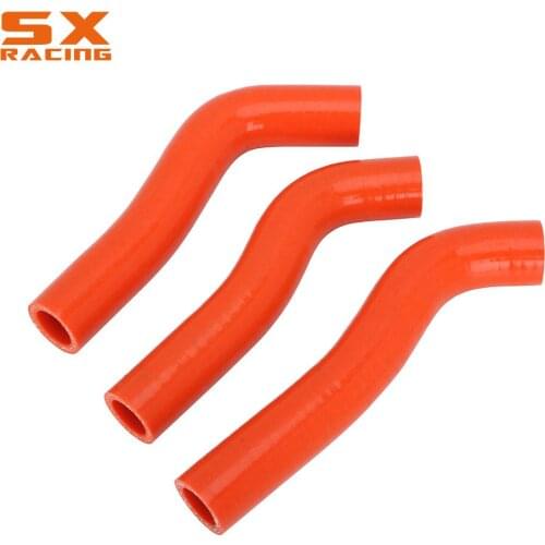 Motorcycle Orange Water Pipe Silicone Radiator Coolant Hose For KTM SXF250 XCF250 SXF XCF 250 2007 2008 2009 2010 Dirt Bike