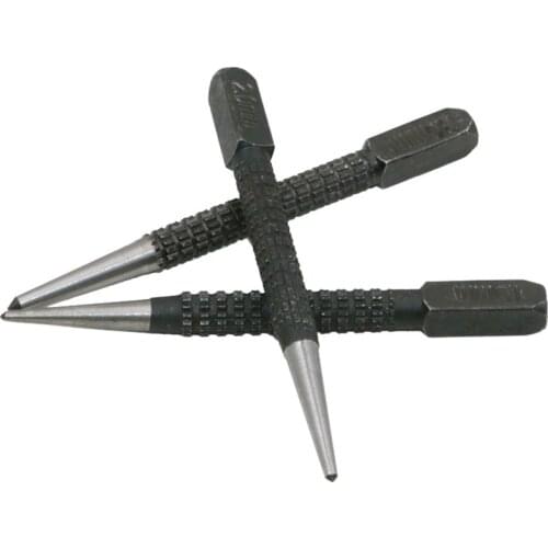 3pcs/set Non Slip Center Punch Alloy Steel 3/32" Metal Wood DIY Marking Tool Marker for Proofing Hole 10cm Length Drilling Tool