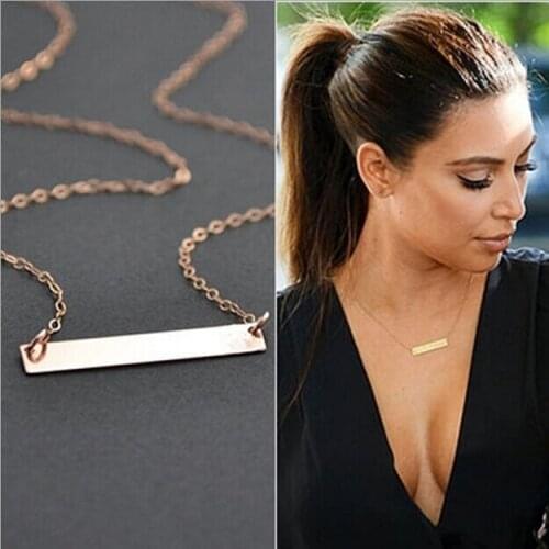 New charm Bar Pendant Necklace statement short Pendant Necklace
