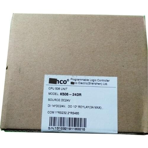 New Original K506-24DR PLC CPU DC21.6-28.8V Power Supply 14DI 10DO