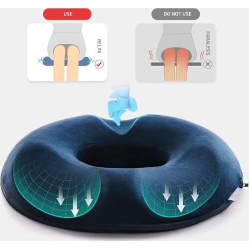 Donut Memory Foam Pillow Hemorrhoid Seat Cushion Tailbone Coccyx Orthopedic Medical Seat Prostate Chair Pilllow