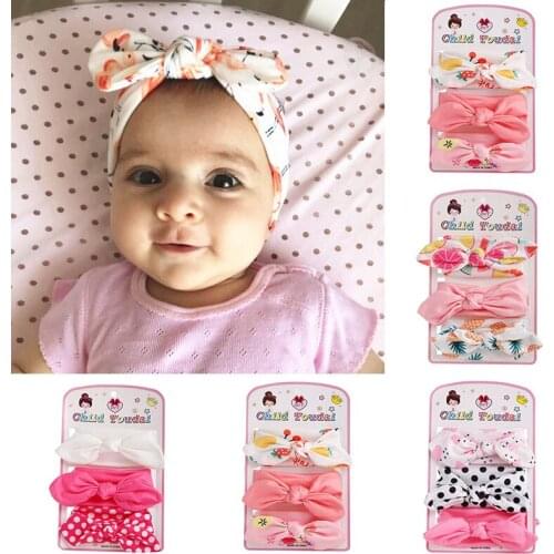 3pcs/lot Newborn baby bow hair band children Bowknot headband handmade non-woven bow Girls Hair Accessories Gifts