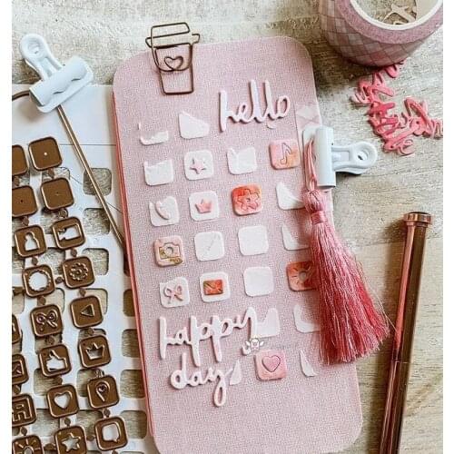 Mmao Crafts Metal Steel Cutting Dies Closed smartphone album Stencil For DIY Scrapbooking Paper/photo Cards Embossing Dies