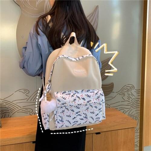 Small Fresh Cute Backpack Women Waterproof Panelled School Bags for Teenagers Female Harajuku School Backpacks Ladies Ruckpacks
