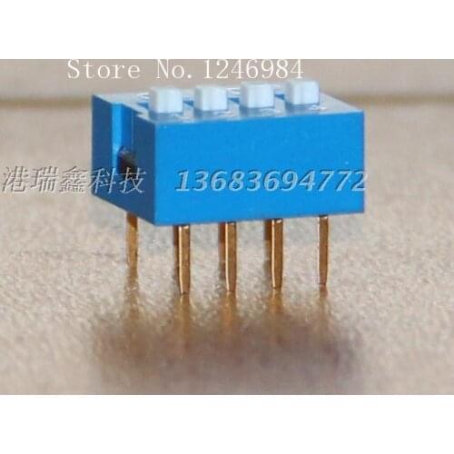 [SA]Electronic switch Taiwan Huanda switch DIP DS-04 original authentic blue--100PCS/LOT