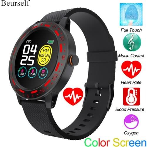 Smart Watch S18 Full Touch Waterproof Blood Pressure Smart Bracelet Heart Rate Fitness Tracker Color Call Bluetooth Sports Band