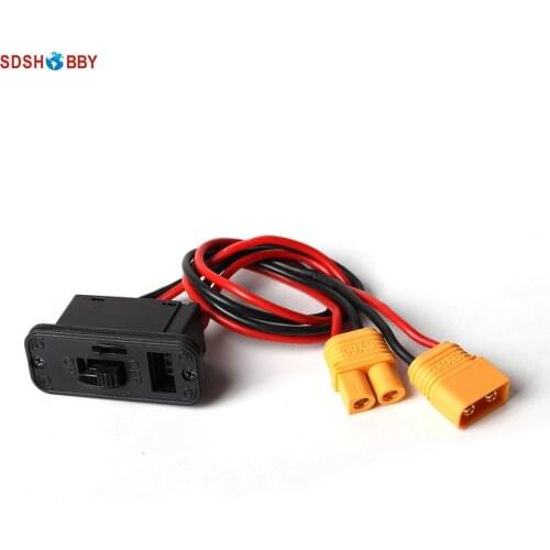 Heavy Duty Switch Harness Large Power Switch Compatible with XT60 Plug/ Socket and Built in Charging Socket